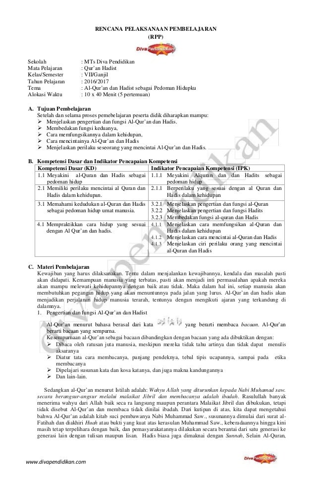 Perangkat Pembelajaran Alquran Hadits Ma Kurikulum 2013 Pdf Kurikulum Pembelajaran Al Qur An Dan Al Hadits Di Sekolah Elis Setiana Academia Edu Penilaian Secara Berkesinambungan Bertujuan Untuk Ops Sekolah Kita