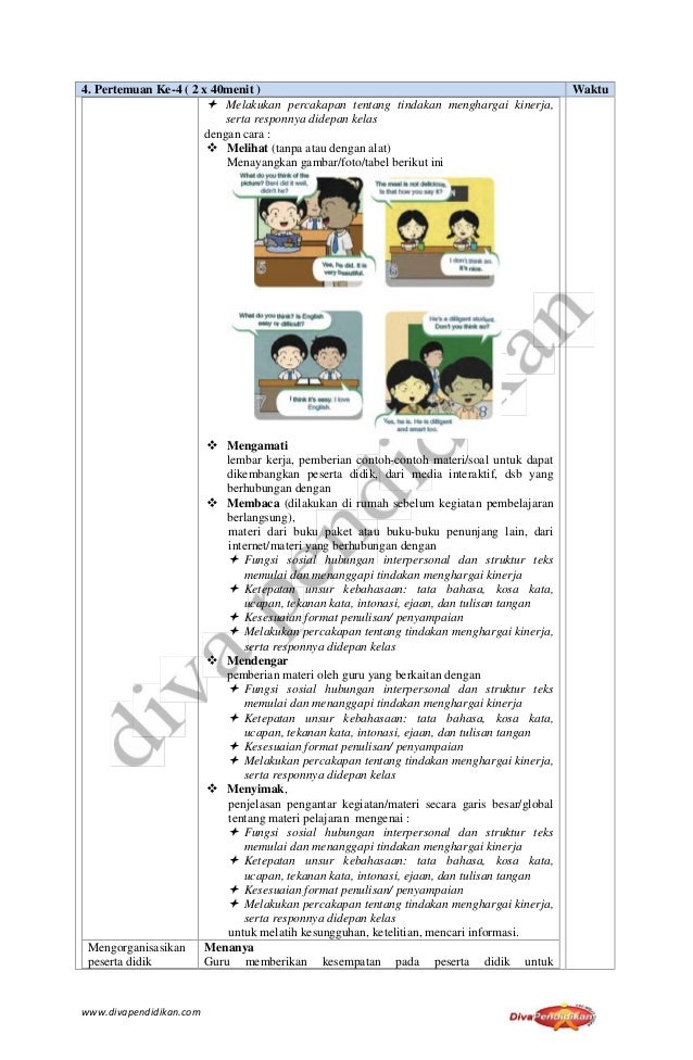 Rpp revisi 2016 bahasa inggris smp kelas 8 rpp diva pendidikan