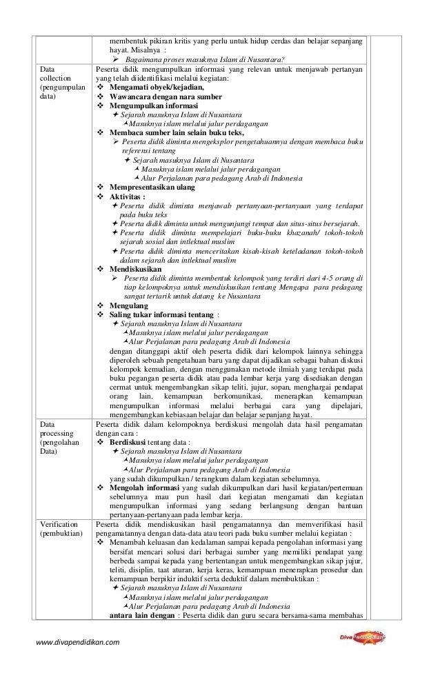 Rpp Revisi 2016 Sejarah Kebudayaan Islam Kelas 9 Mts Rpp Diva Pendidi
