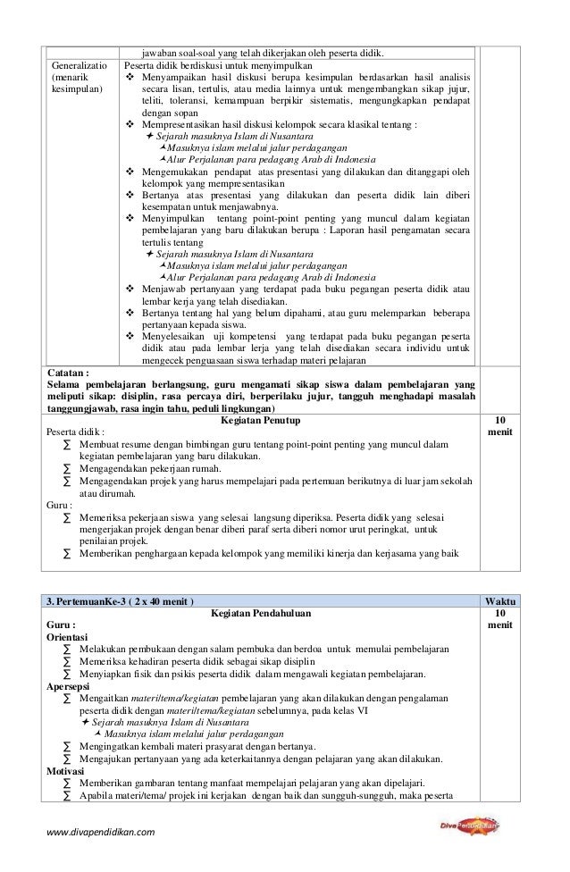 Rpp Revisi 2016 Sejarah Kebudayaan Islam Kelas 9 Mts Rpp Diva Pendidi