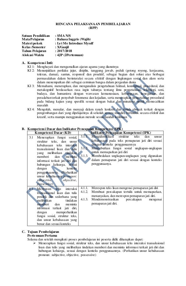 Perangkat Pembelajaran Mapel Seni Budaya Sma Rpp Sma Smk Revisi 2017 Tahun Pelajaran 2018 2019