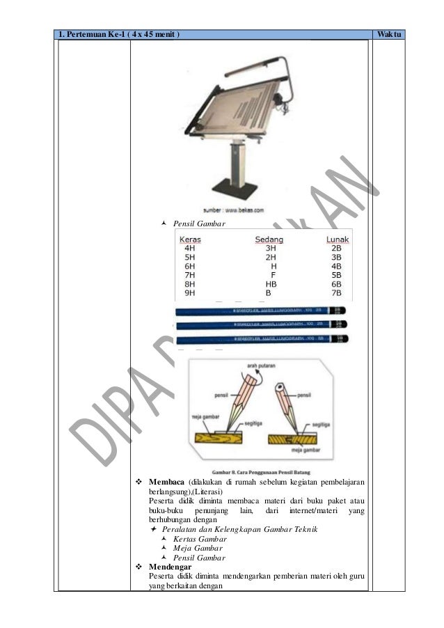 RPP Revisi 2017 Gambar Teknik Otomotif 10 SMK