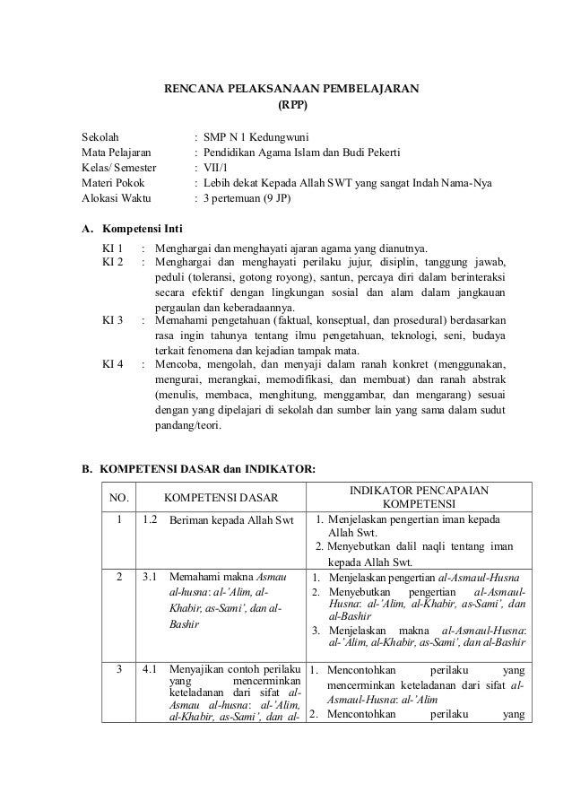 Contoh Rpp Pai Smp Kurikulum Merdeka IMAGESEE