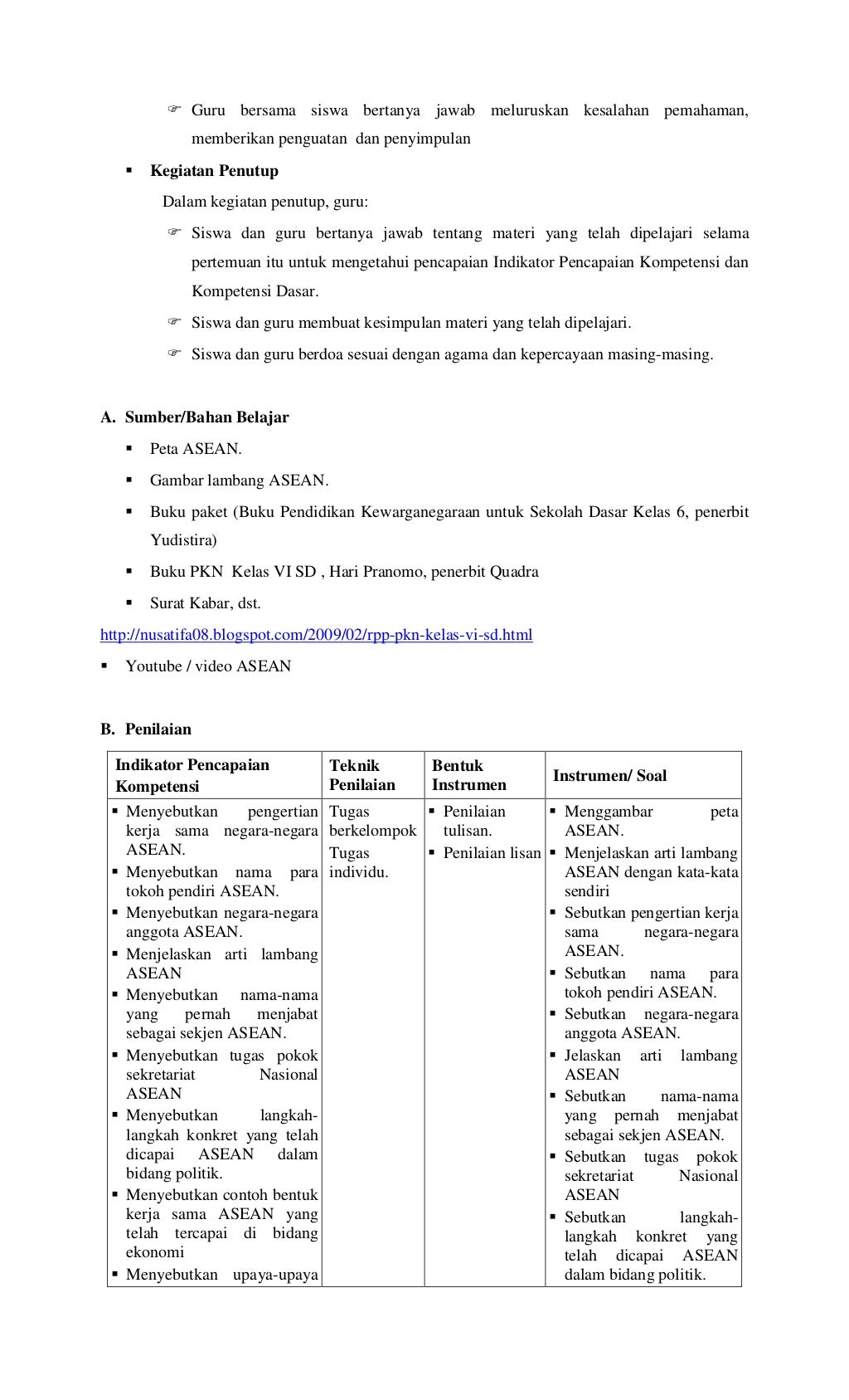 Rpp kelas 6 semester 2 pkn