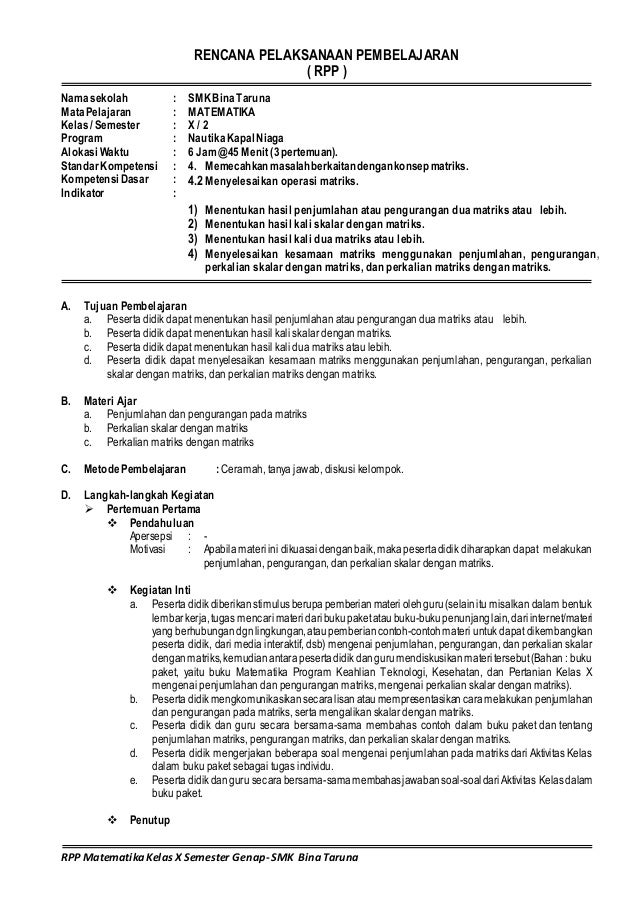 rpp program linear smk rpp program linear smk