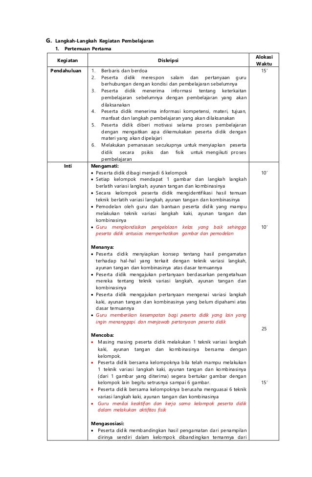 Rpp Senam Lantai Sma Kurikulum 2013 Rismax