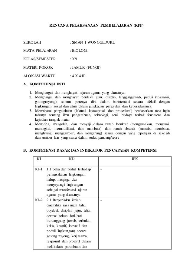 Rpp Sma Jamur