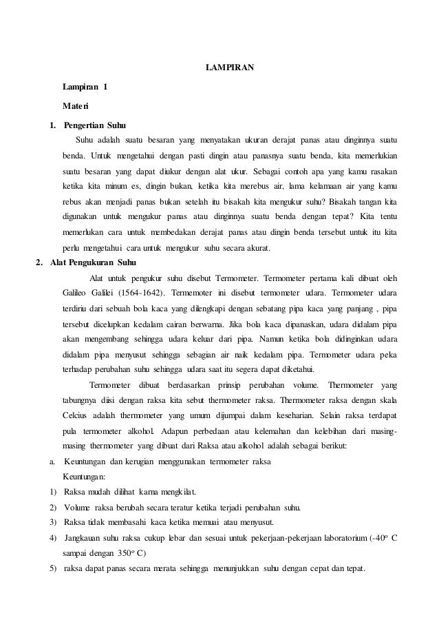 Rpp Smp Pertemuan 1 Materi Suhu Dan Kalor K13