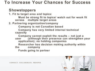 <ul><li>To Increase Your Chances for Success  </li></ul><ul><li>Showstoppers </li></ul><ul><li>1. Fit to target area and t...