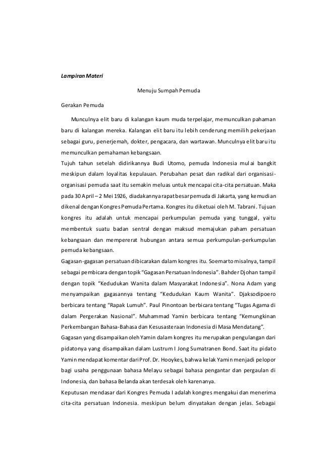 Puisi Tentang Sumpah Pemuda Singkat Dan Jelas KT Puisi