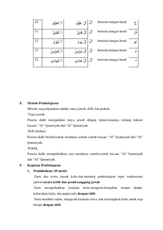 Contoh Bacaan Al Qamariyah Modern