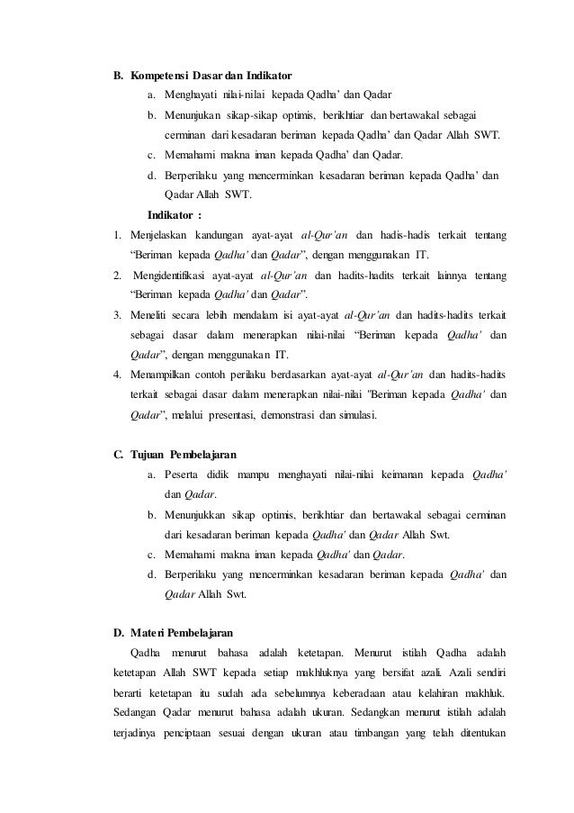 Kumpulan Teks Pidato Tentang Qadha Dan Qadar Kumpulan Referensi Teks Pidato