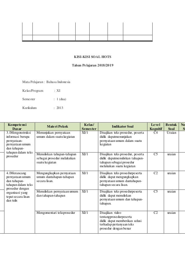 Rpp Teks Prosedur Lengkap