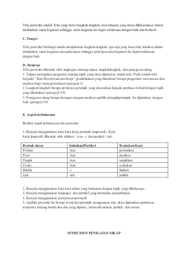 Rpp Teks Prosedur Lengkap Rpp Teks Prosedur Lengkap