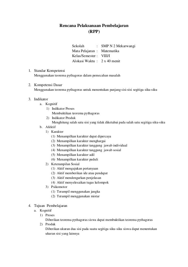Rpp Teorema Pythagoras