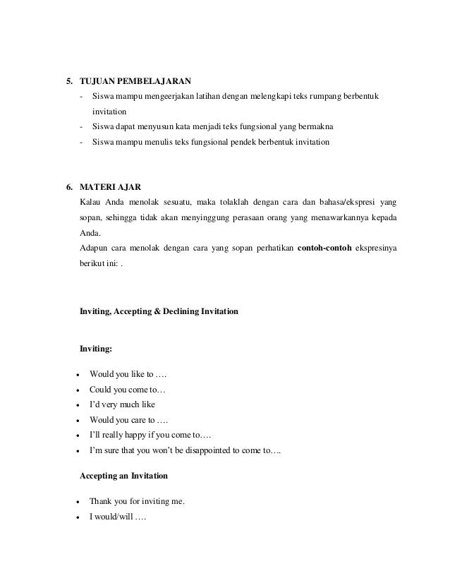Rpp RPP Invitation Kelas VIII