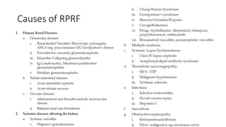 Causes of RPRF
 