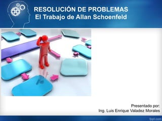 RESOLUCIÓN DE PROBLEMAS
El Trabajo de Allan Schoenfeld

Presentado por:
Ing. Luis Enrique Valadez Morales

 