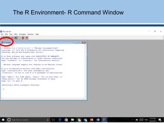 The R Environment- R Command Window
 