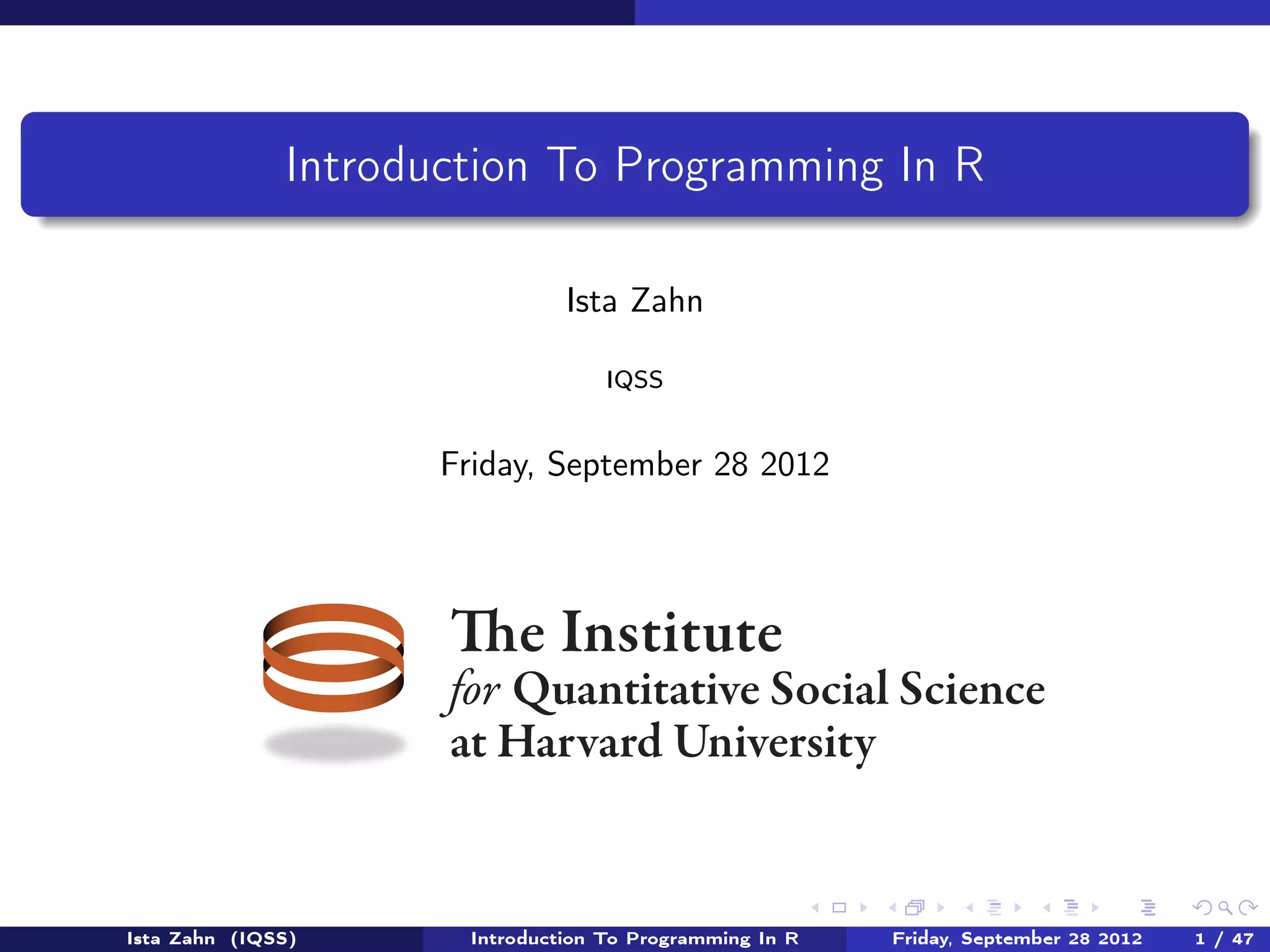 Introduction to R Programming | PDF