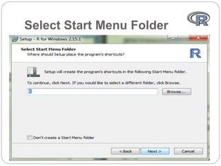 Rwindows R Menu R programming | PPTX