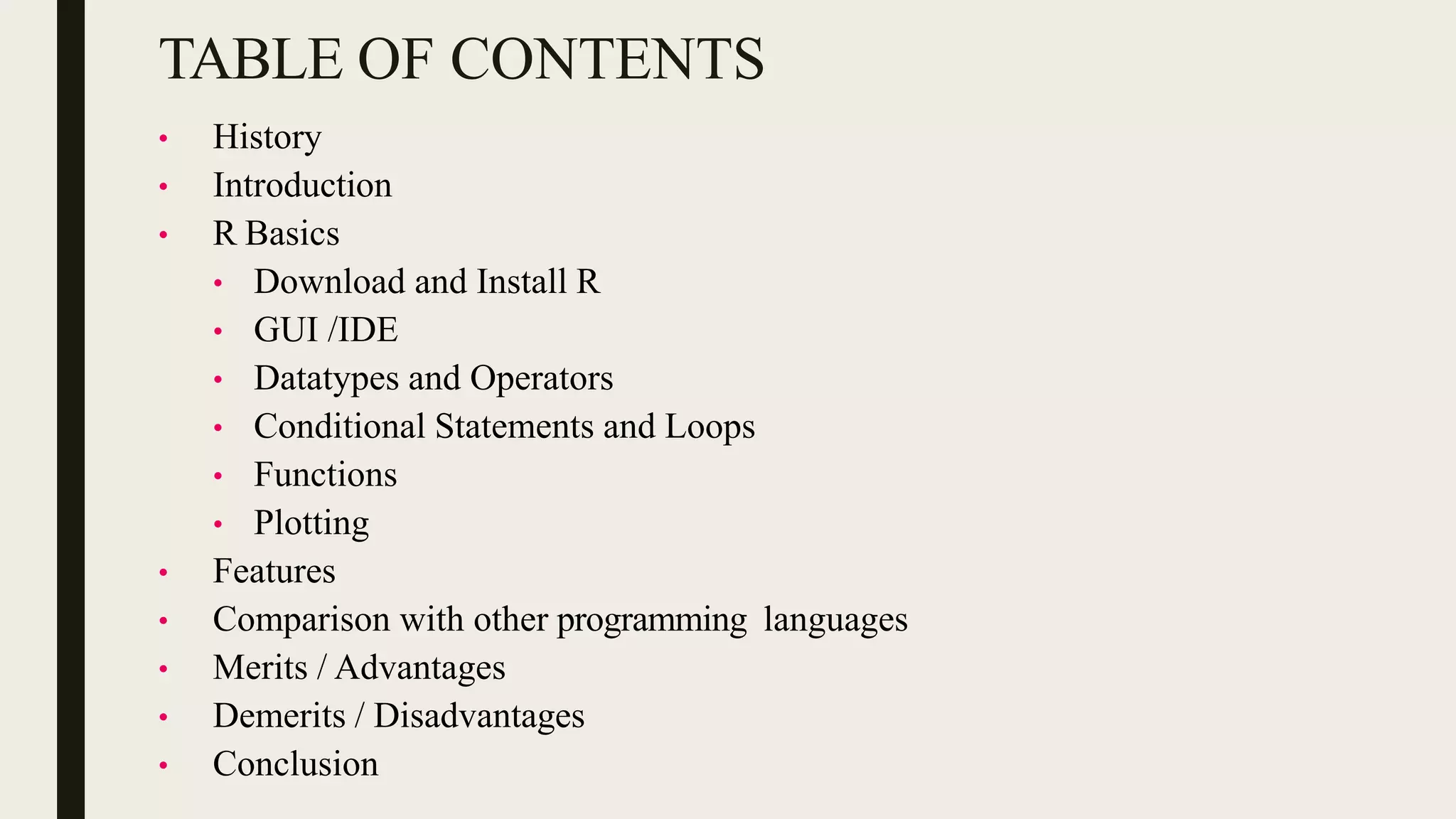 R programming Language | PPTX