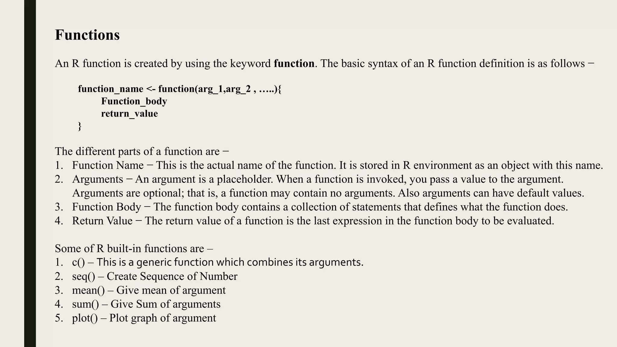 R programming Language | PPT