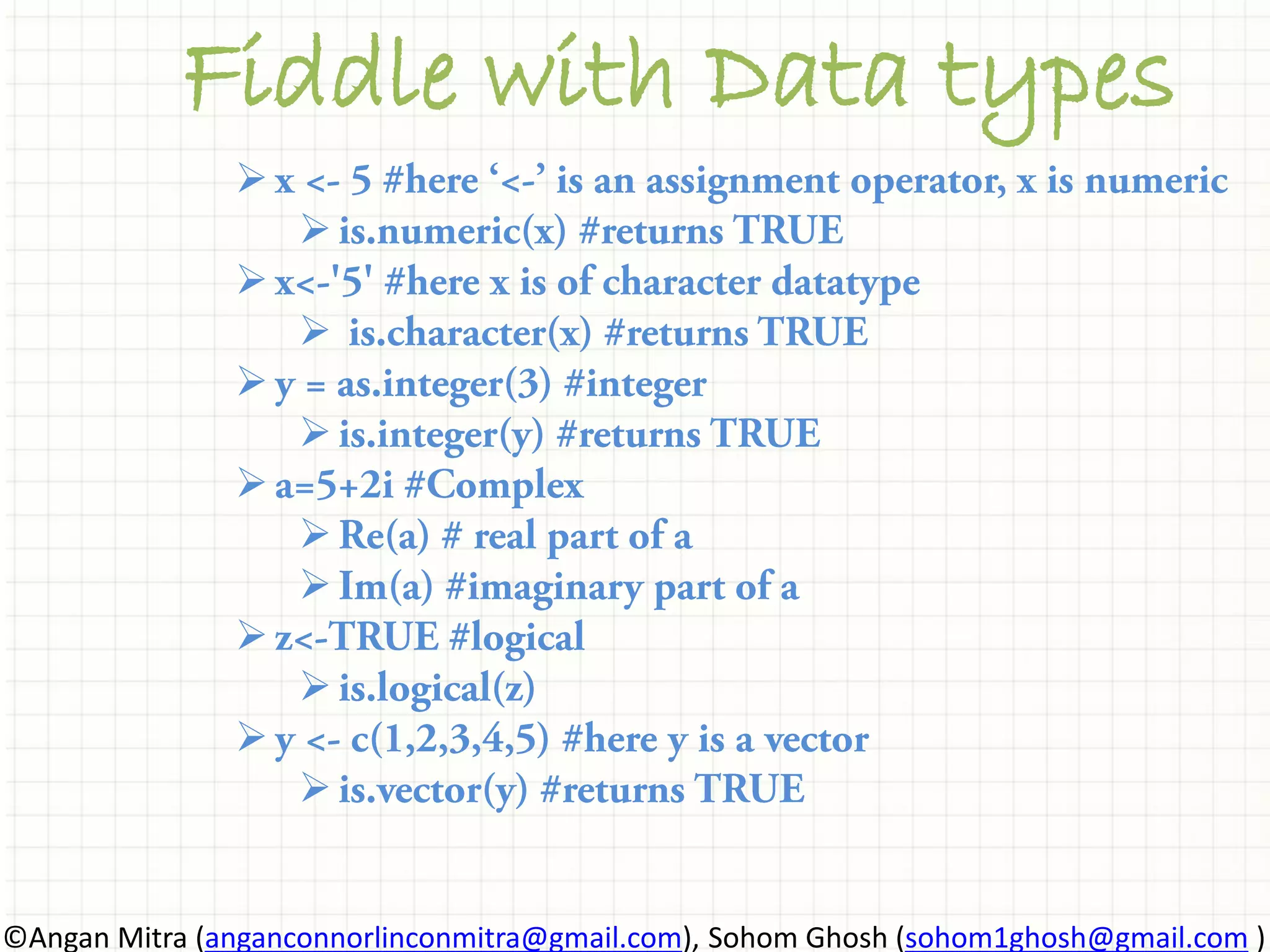 Fiddle with Data types              ©Angan Mitra (anganconnorlinconmitra@gmail.com), Sohom Ghosh (sohom1ghosh@gmail.com ) 