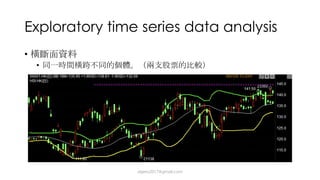 Exploratory time series data analysis
•
•
dsjerry2017@gmail.com
 