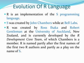 R programming language | PPT