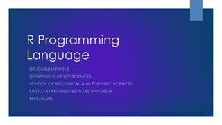 R Programming Language - An Introduction | PPTX
