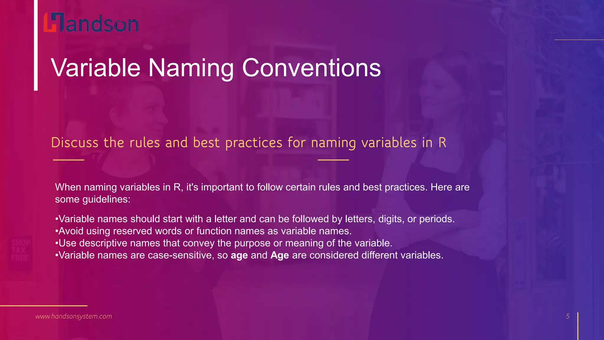 R Programming: Variable | PPT