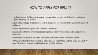 RPSL & SEA By Capt.Pankaj Kapoor | PPTX