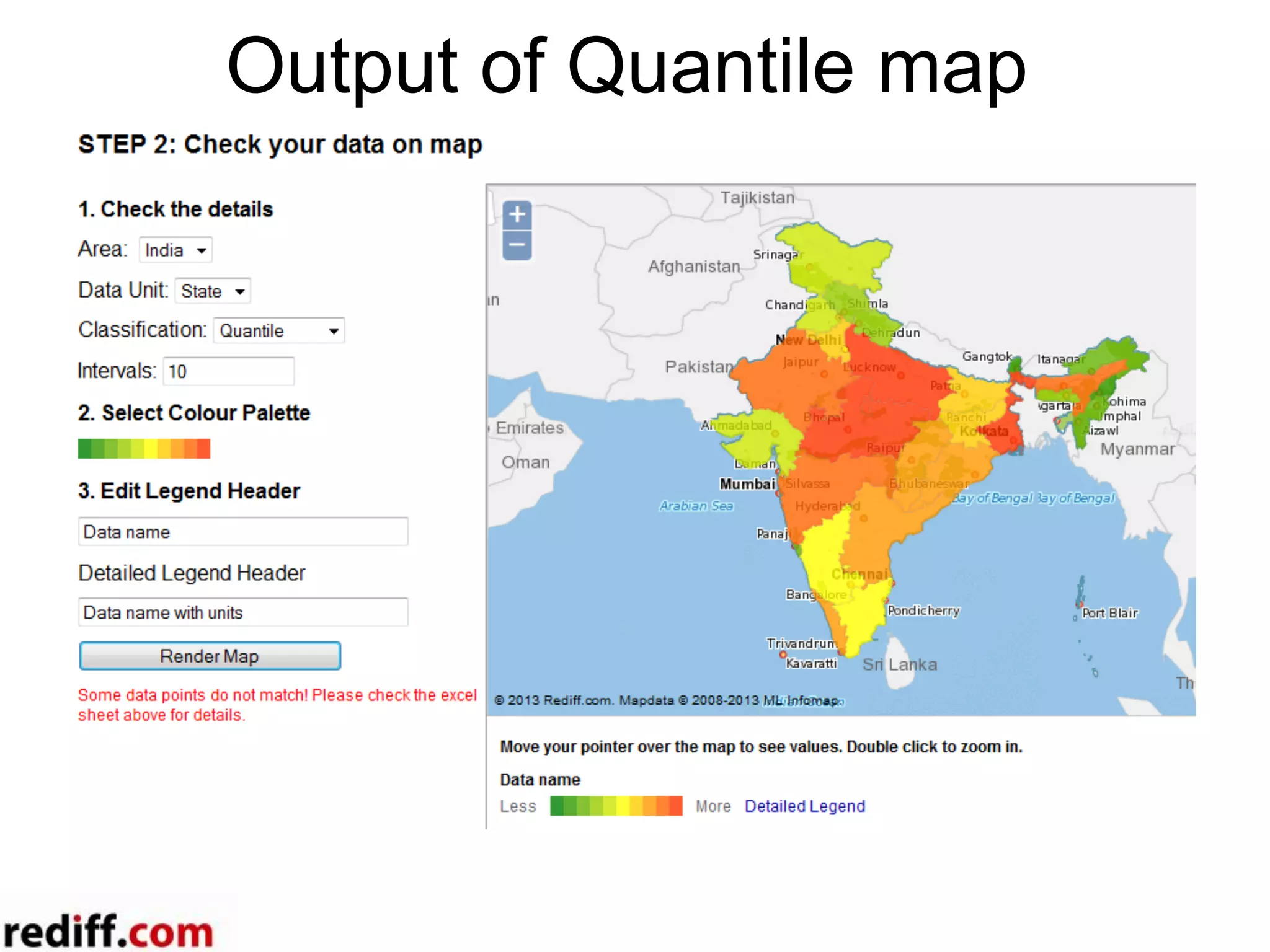 Output of Quantile map
 