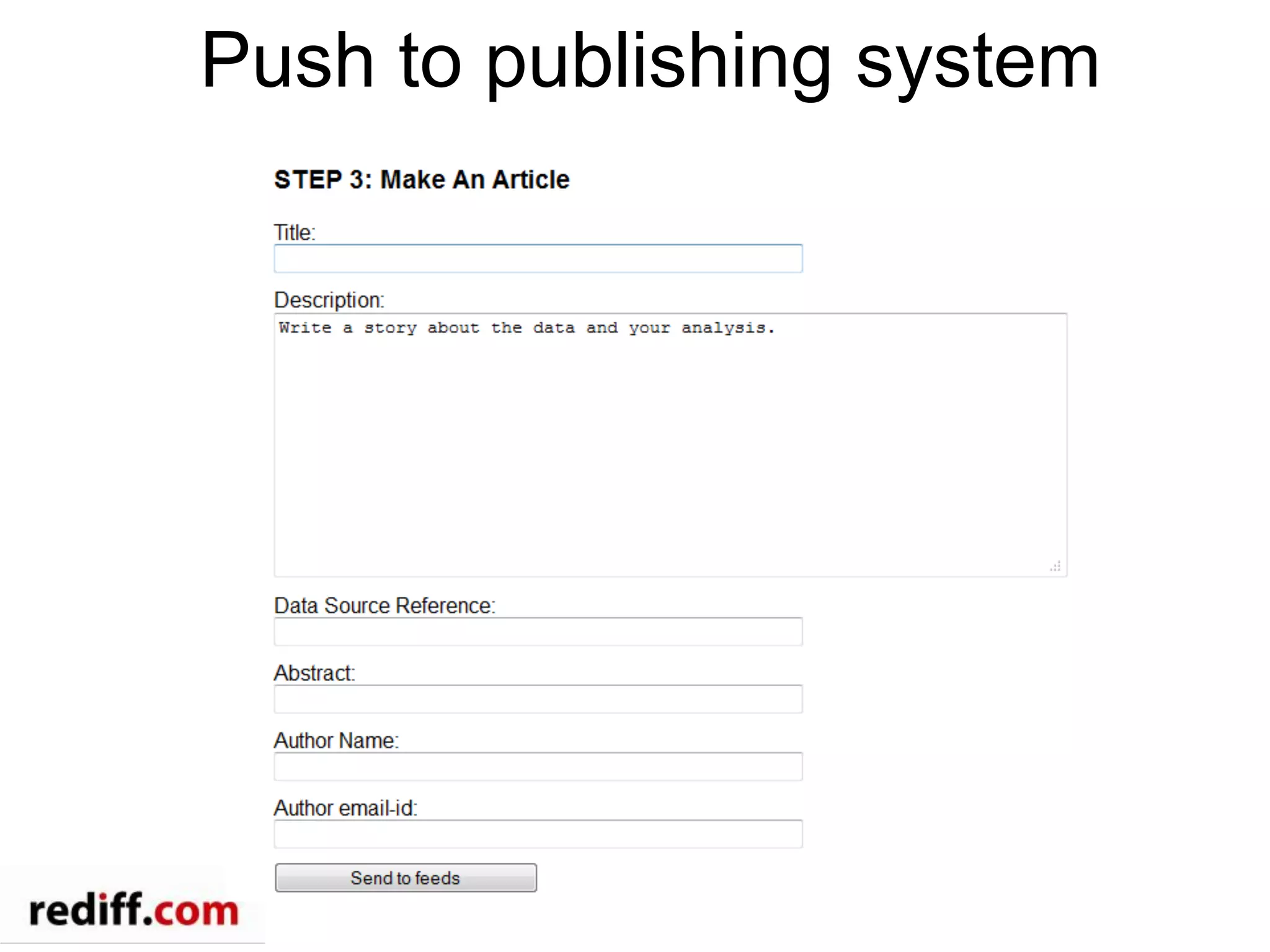 Push to publishing system
 
