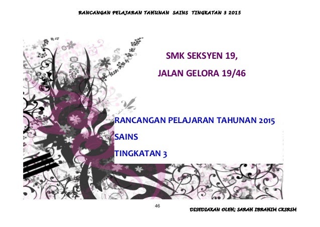 RPT 2015 Sains Tingkatan 3