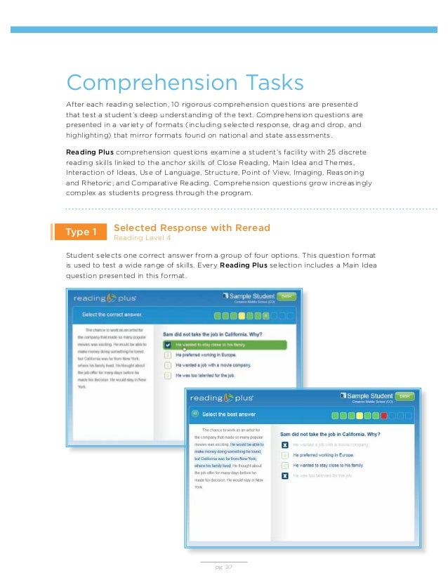 Reading Plus Texts That Teach