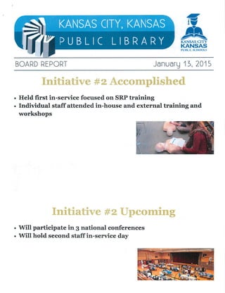 January Status Report - KCK Public Libraries