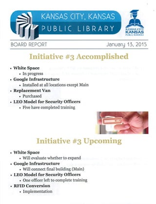 January Status Report - KCK Public Libraries