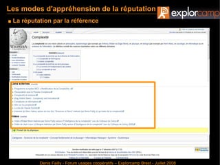 Gérer sa réputation en ligne - Denis Failly