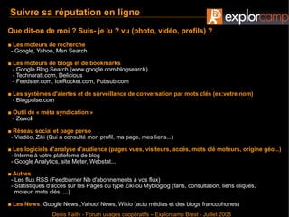 Gérer sa réputation en ligne - Denis Failly