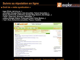 Gérer sa réputation en ligne - Denis Failly