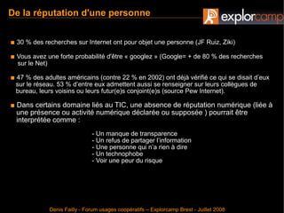 Gérer sa réputation en ligne - Denis Failly