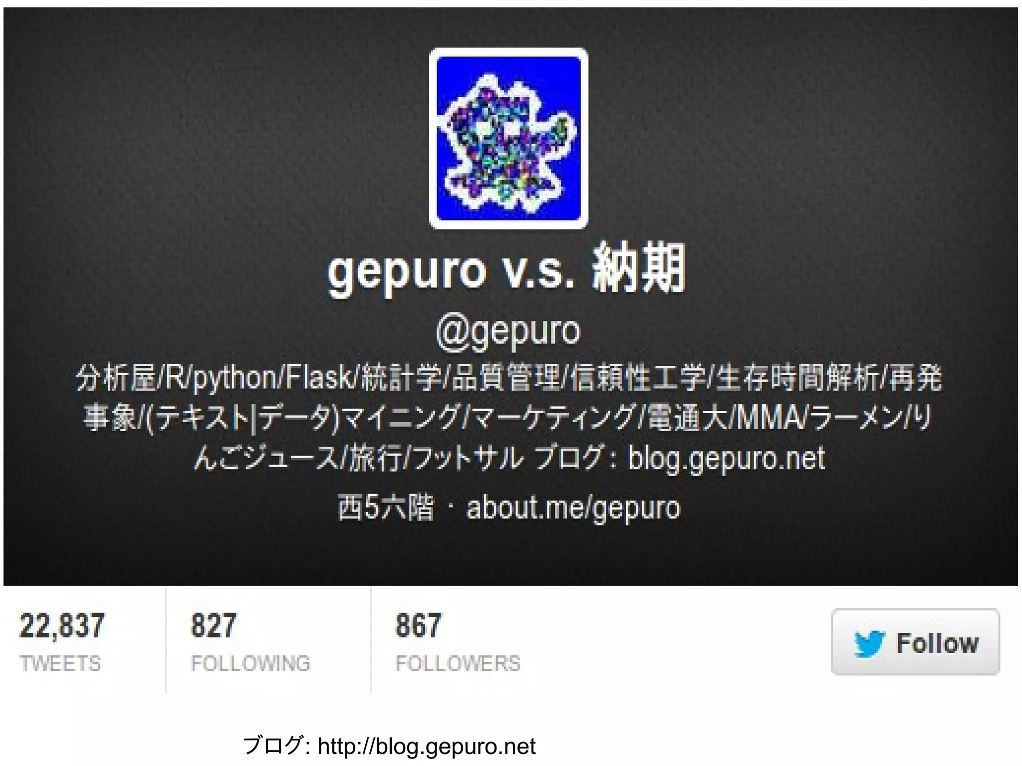 ブログ: http://blog.gepuro.net
 
