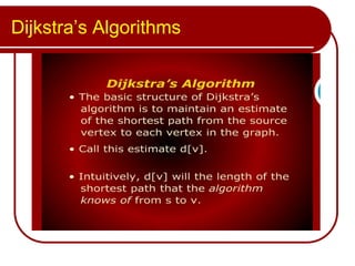 Dijkstra’s Algorithms
 