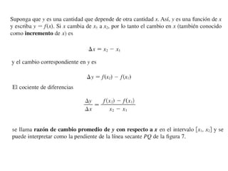 Derivada y Razones de Campbio - Tangente