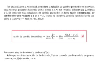Derivada y Razones de Campbio - Tangente