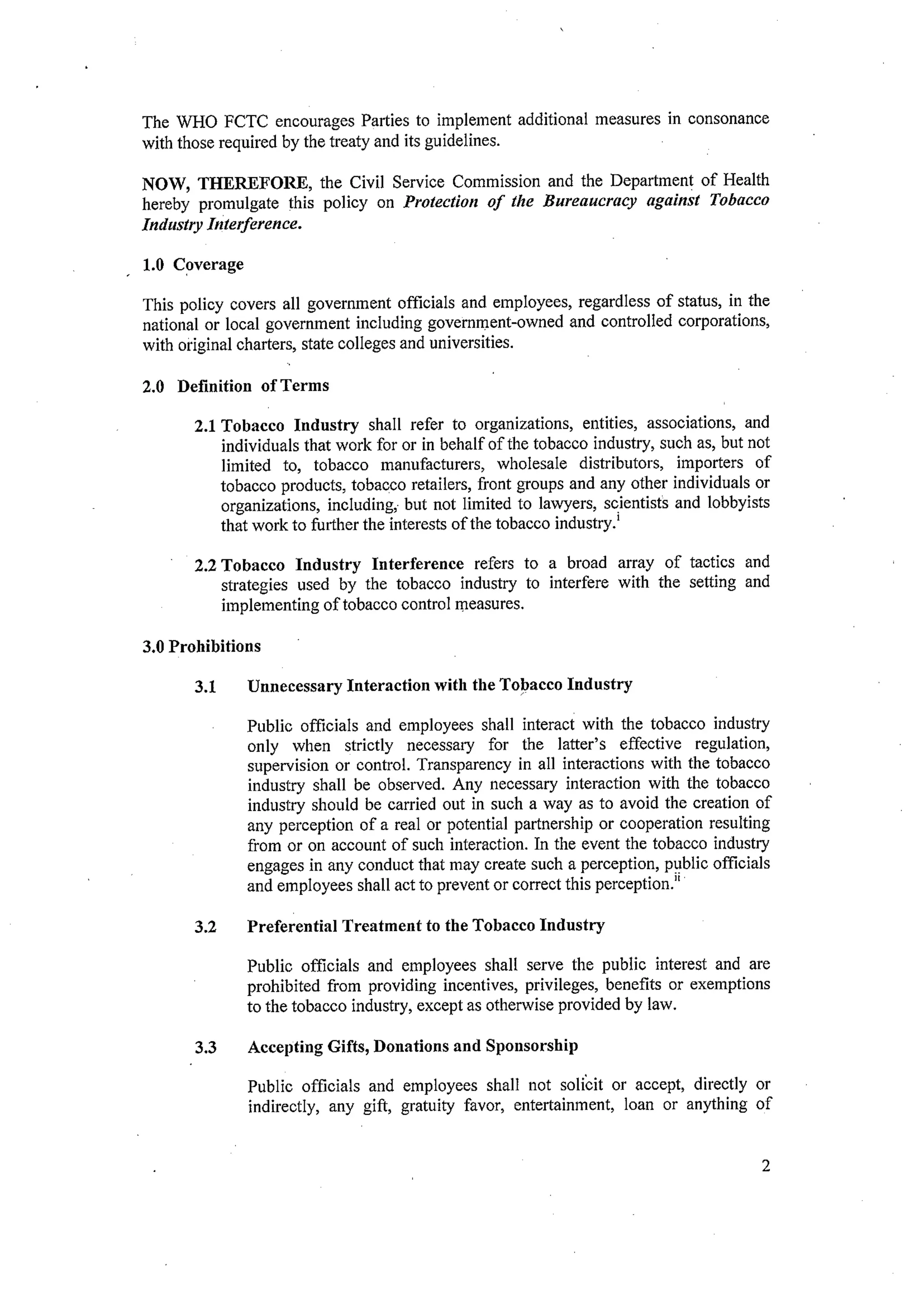 Joint Memorandum Circular No. 2010-01 (DOH and CSC)