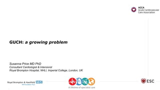 GUCH: a growing problem
Susanna Price MD PhD
Consultant Cardiologist & Intensivist
Royal Brompton Hospital, NHLI, Imperial College, London, UK
 