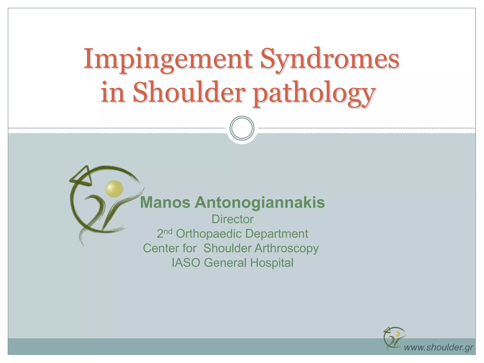 Impingement Syndromes | PPT